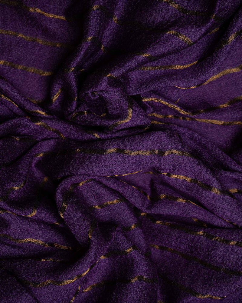 Lilac Thread Wool Stole  Lavender stole from the Ashwaa Sunrise collection