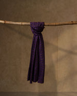 Lilac Thread Wool Stole  Lavender stole from the Ashwaa Sunrise collection