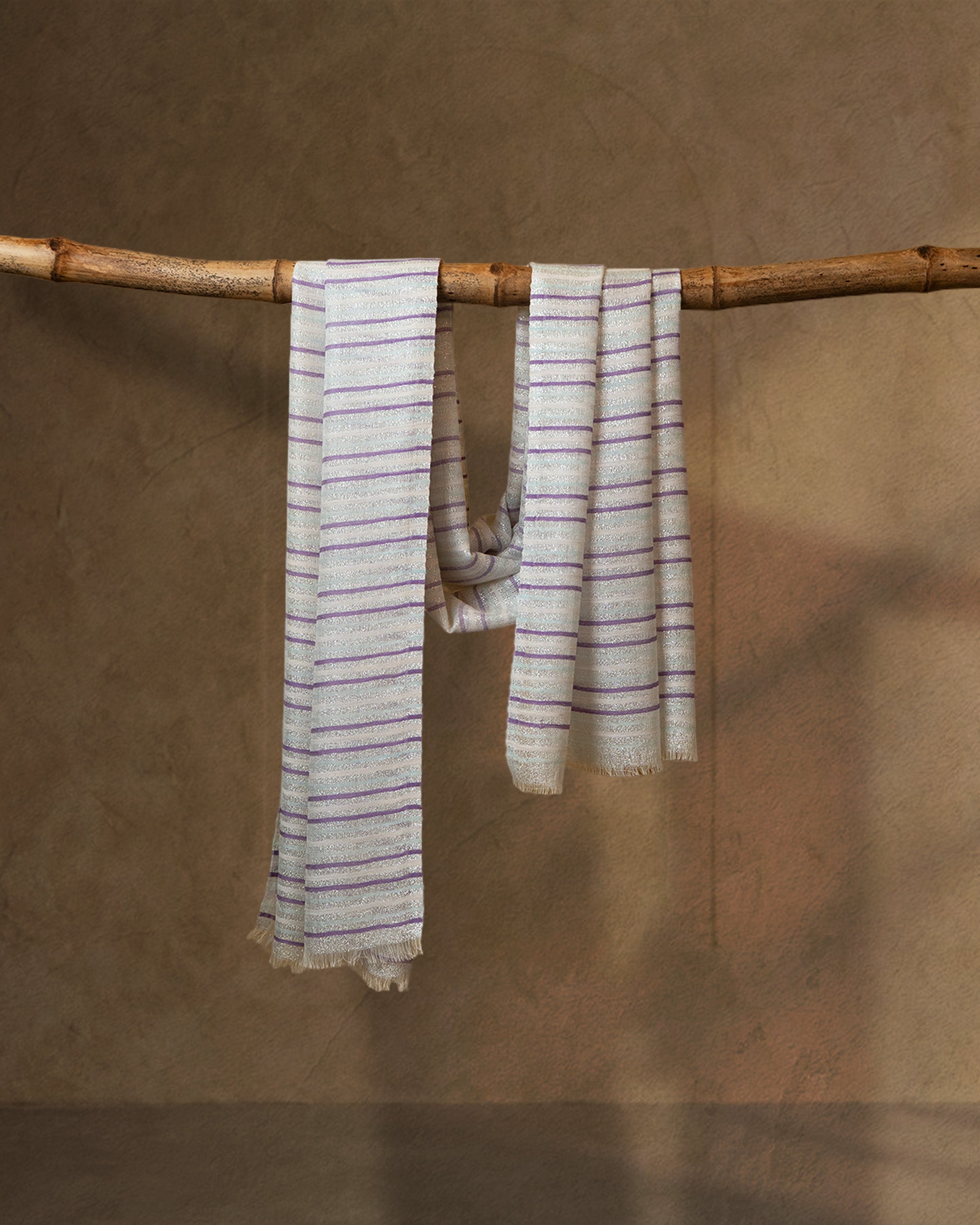 Sky Weave Wool Stole  Sky Blue stole from the Ashwaa Sunrise collection