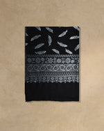 Soot Zari Wool Stole  Black stole from the Ashwaa Sunrise collection