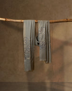 Blue Emboss Wool Stole  Metallic Blue stole from the Ashwaa Sunrise collection